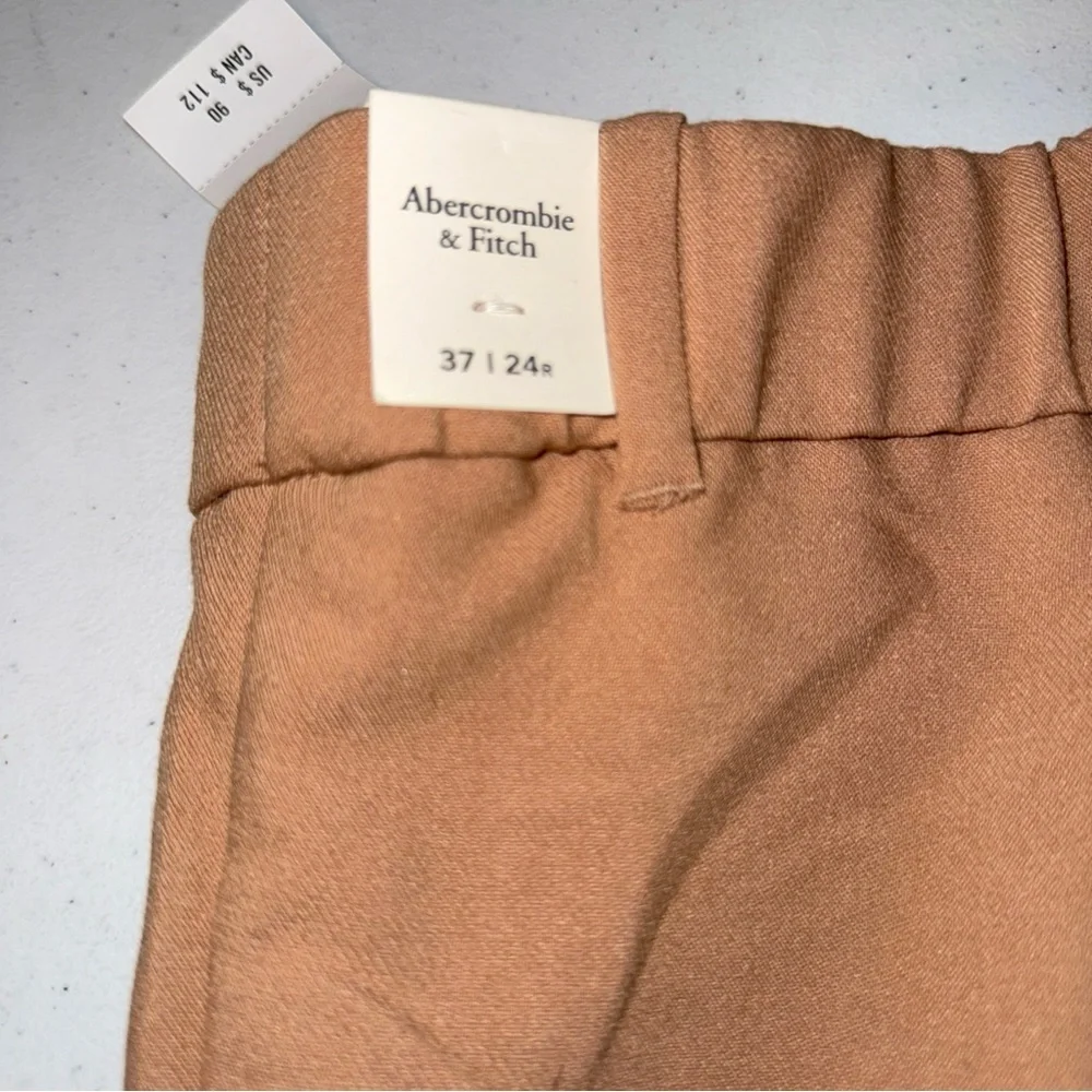 NEW Abercrombie & Fitch Pants 37 /‎ 24 Long Womens Pleated Wide Straight Trouser